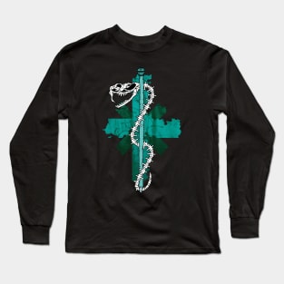 metal medic. snake skeleton. Long Sleeve T-Shirt